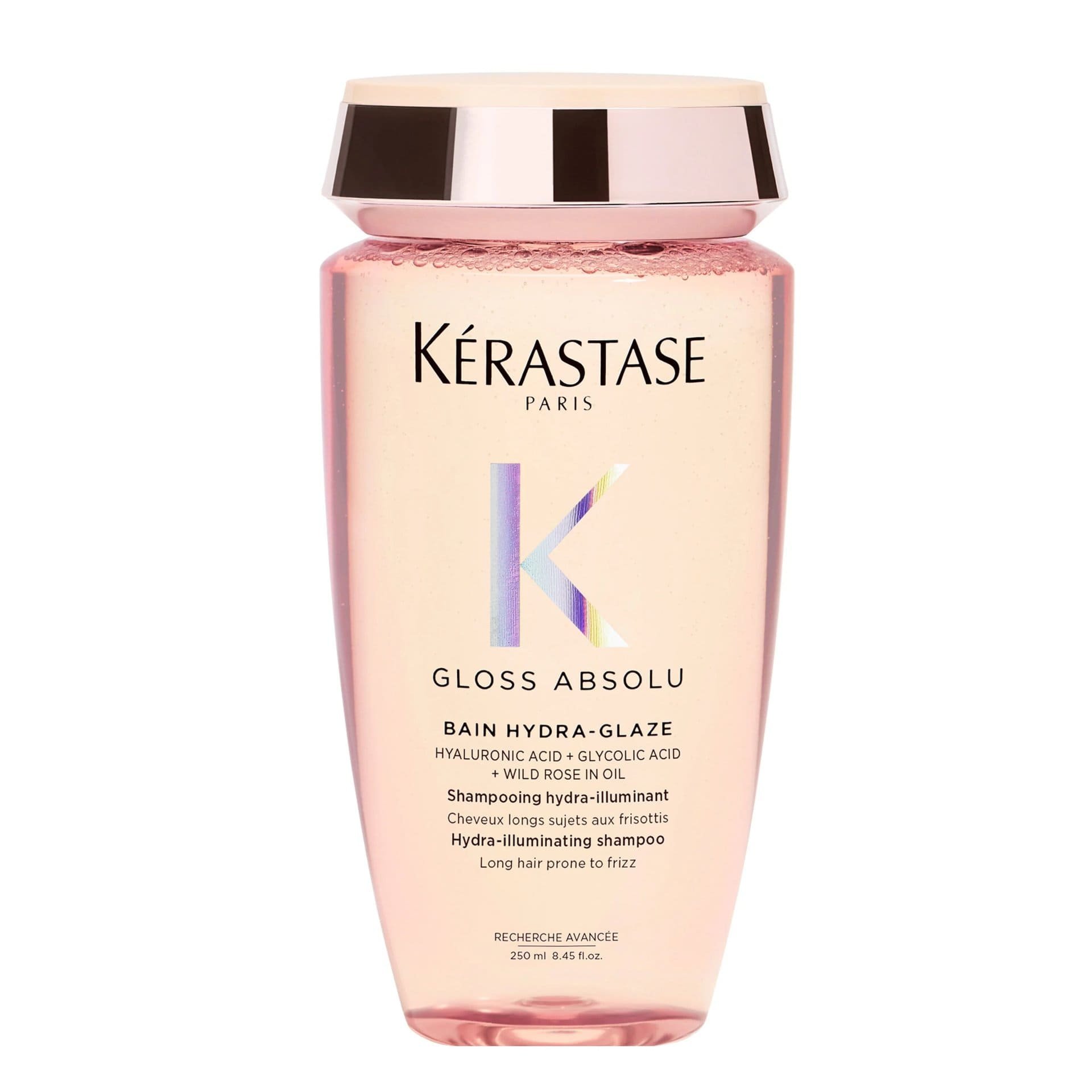 Foto sampo Kérastase Gloss Absolu Bain Hydra-Glaze untuk mengatasi rambut kusam dan mendapatkan rambut sehat